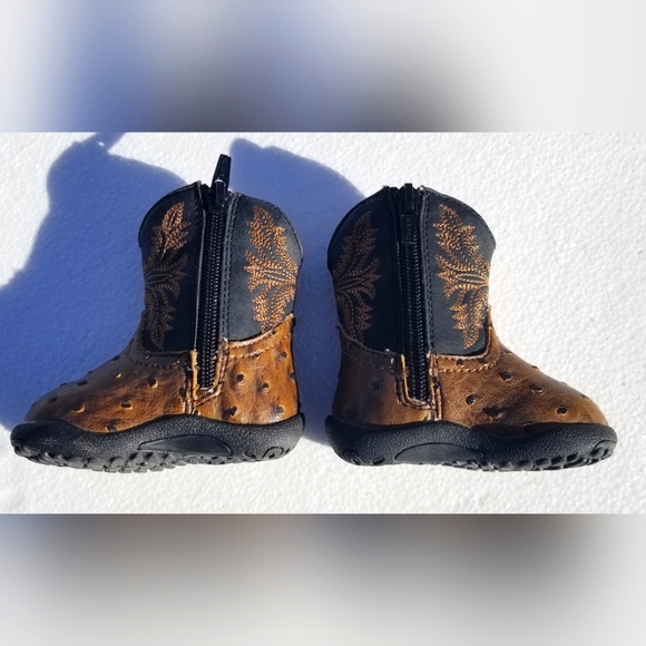 Roper Jed infant western cowboy boots ostrich - Picture 3 of 7